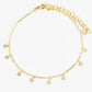 18K Gold Dipped Delicate Star Charm Brass Chain Anklet