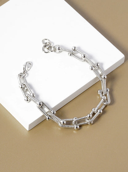 18K Gold Dipped Designer Inspired Brass Chain Bracelet