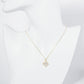 18K Gold Dipped Double Rhombus CZ Pendant Necklace