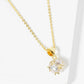 18K Gold Dipped Embellished With CZ On All Sides Pendant Necklace