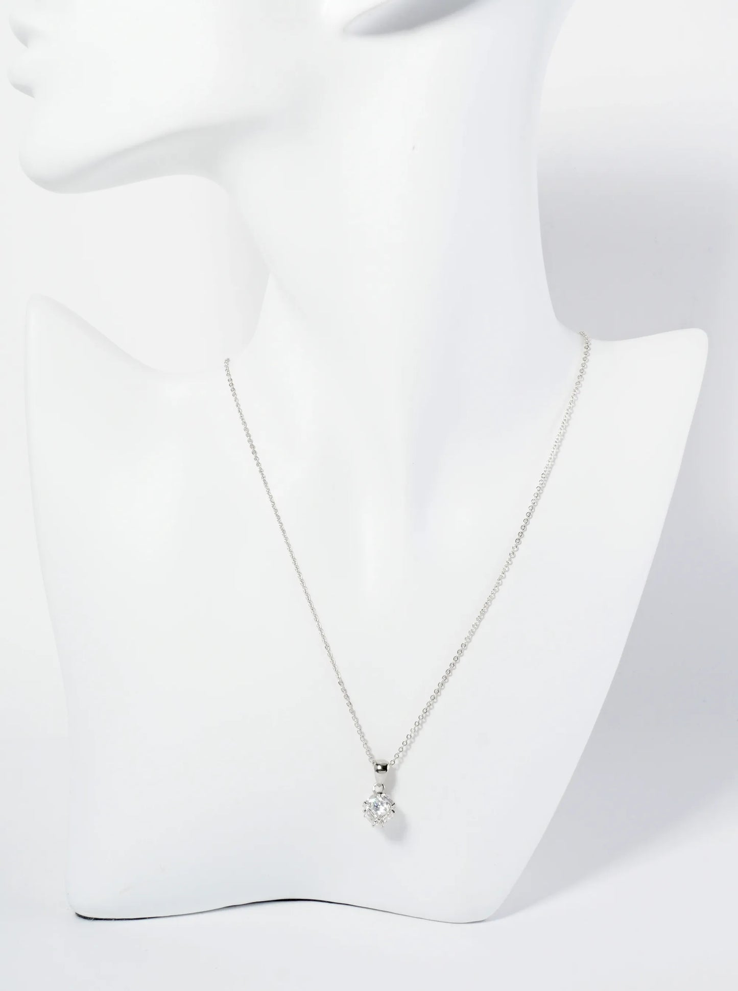 18K Gold Dipped Embellished With CZ On All Sides Pendant Necklace