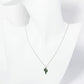 18K Gold Dipped Emerald Color CZ Pave Cactus Pendant Necklace