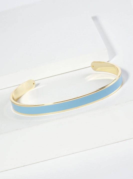18K Gold Dipped Enamel Color Game Day Cuff Bracelet