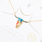 18K Gold Dipped Enamel Filled Bull Head Pendant Necklace