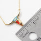 18K Gold Dipped Enamel Filled Bull Head Pendant Necklace