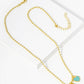 18K Gold Dipped Enamel Filled Double Heart Pendant Ball Chain Necklace