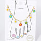 18K Gold Dipped Enamel Flower Charms Brass Chain Anklet