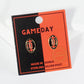 18K Gold Dipped Enamel Football Ball Game Day Stud Earrings