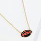 18K Gold Dipped Enamel Football Ball Pendant Game Day Necklace