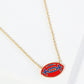 18K Gold Dipped Enamel Football Ball Pendant Game Day Necklace