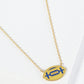 18K Gold Dipped Enamel Football Ball Pendant Game Day Necklace