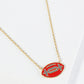 18K Gold Dipped Enamel Football Ball Pendant Game Day Necklace