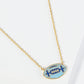 18K Gold Dipped Enamel Football Ball Pendant Game Day Necklace