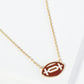18K Gold Dipped Enamel Football Ball Pendant Game Day Necklace