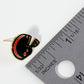 18K Gold Dipped Enamel Football Helmet Game Day Stud Earrings