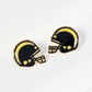 18K Gold Dipped Enamel Football Helmet Game Day Stud Earrings