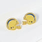 18K Gold Dipped Enamel Football Helmet Game Day Stud Earrings