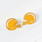 18K Gold Dipped Enamel Football Helmet Game Day Stud Earrings
