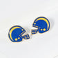 18K Gold Dipped Enamel Football Helmet Game Day Stud Earrings