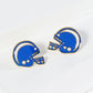 18K Gold Dipped Enamel Football Helmet Game Day Stud Earrings