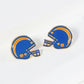 18K Gold Dipped Enamel Football Helmet Game Day Stud Earrings