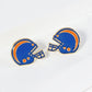 18K Gold Dipped Enamel Football Helmet Game Day Stud Earrings