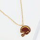 18K Gold Dipped Enamel Football Helmet Pendant Game Day Necklace