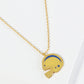 18K Gold Dipped Enamel Football Helmet Pendant Game Day Necklace
