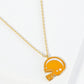 18K Gold Dipped Enamel Football Helmet Pendant Game Day Necklace