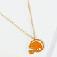 18K Gold Dipped Enamel Football Helmet Pendant Game Day Necklace