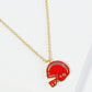 18K Gold Dipped Enamel Football Helmet Pendant Game Day Necklace