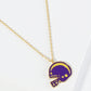 18K Gold Dipped Enamel Football Helmet Pendant Game Day Necklace