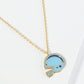 18K Gold Dipped Enamel Football Helmet Pendant Game Day Necklace