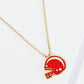 18K Gold Dipped Enamel Football Helmet Pendant Game Day Necklace