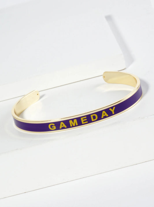 18K Gold Dipped Enamel Game Day Cuff Bracelet