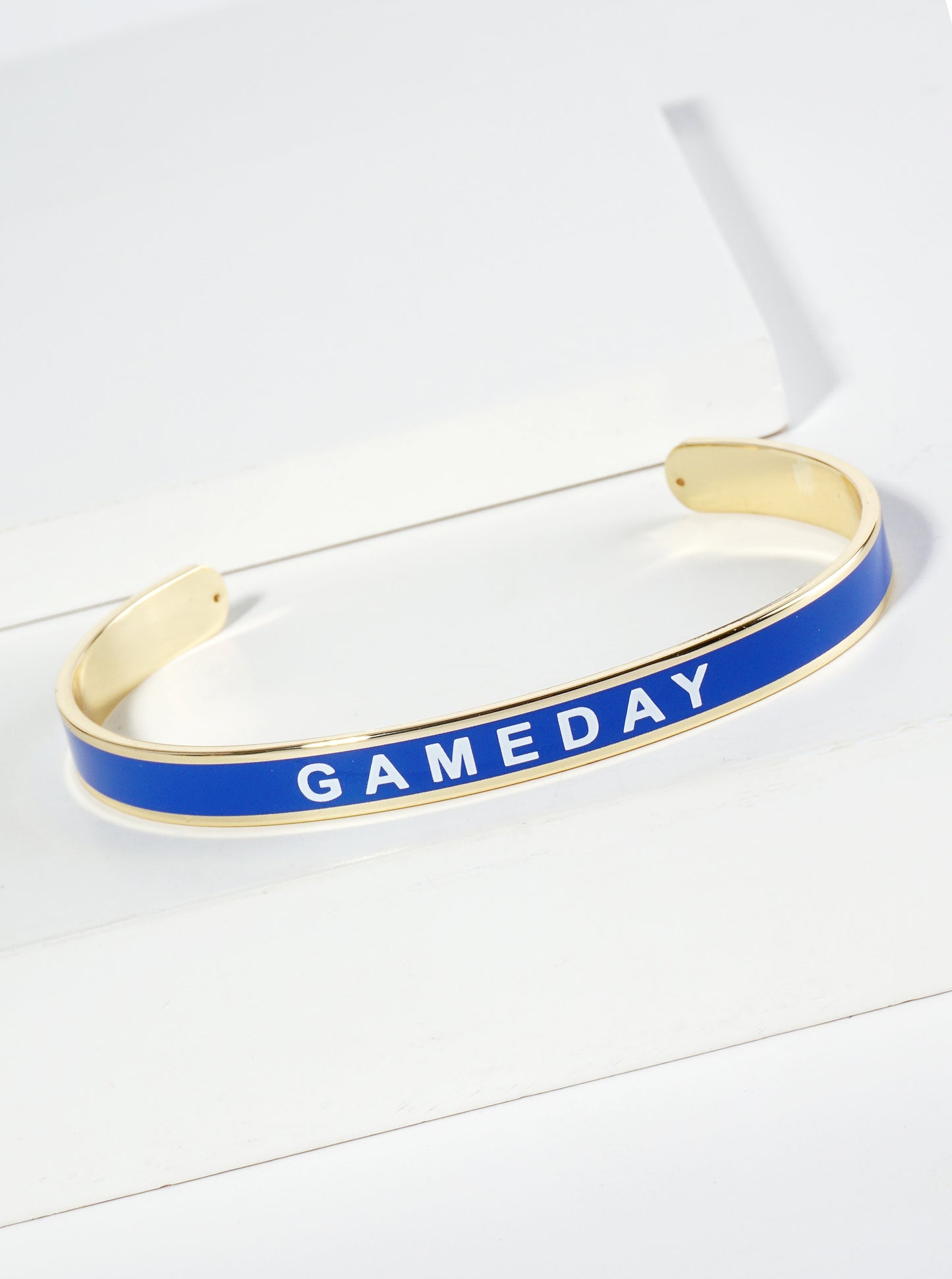 18K Gold Dipped Enamel Game Day Cuff Bracelet