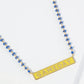 18K Gold Dipped Enamel Game Day Pendant Glass Beaded Chain Necklace