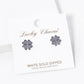 18K Gold Dipped Flat Brass 4-Leaf Clover Stud Earrings