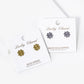 18K Gold Dipped Flat Brass 4-Leaf Clover Stud Earrings