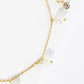 18K Gold Dipped Freshwater Pearl Charms Brass Chain Anklet