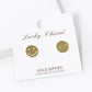 18K Gold Dipped Happy Smiley Face Button Stud Earrings