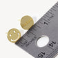 18K Gold Dipped Happy Smiley Face Button Stud Earrings