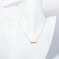 18K Gold Dipped Hashtag I Love Music Bar Pendant Necklace