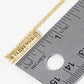 18K Gold Dipped Hashtag I Love Music Bar Pendant Necklace