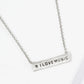 18K Gold Dipped Hashtag I Love Music Bar Pendant Necklace
