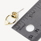 18K Gold Dipped Heart Drop Door Knocker Post Earrings