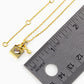 18K Gold Dipped Heart Padlock With CZ Stone Pendant Necklace