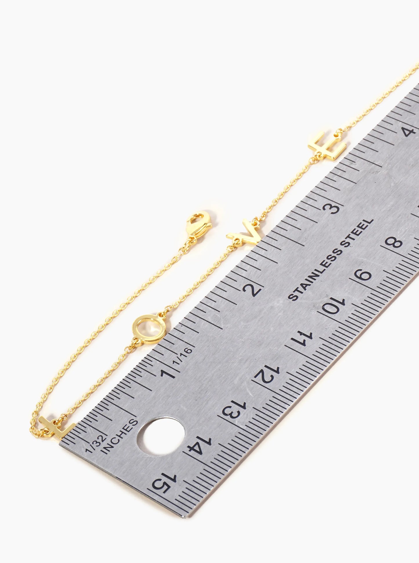 18K Gold Dipped LOVE Brass Chain Anklet