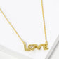 White Gold Dipped LOVE Pendant Necklace