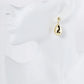 18K Gold Dipped Large Puffy Teardrop Drop Dangle Post Earrings